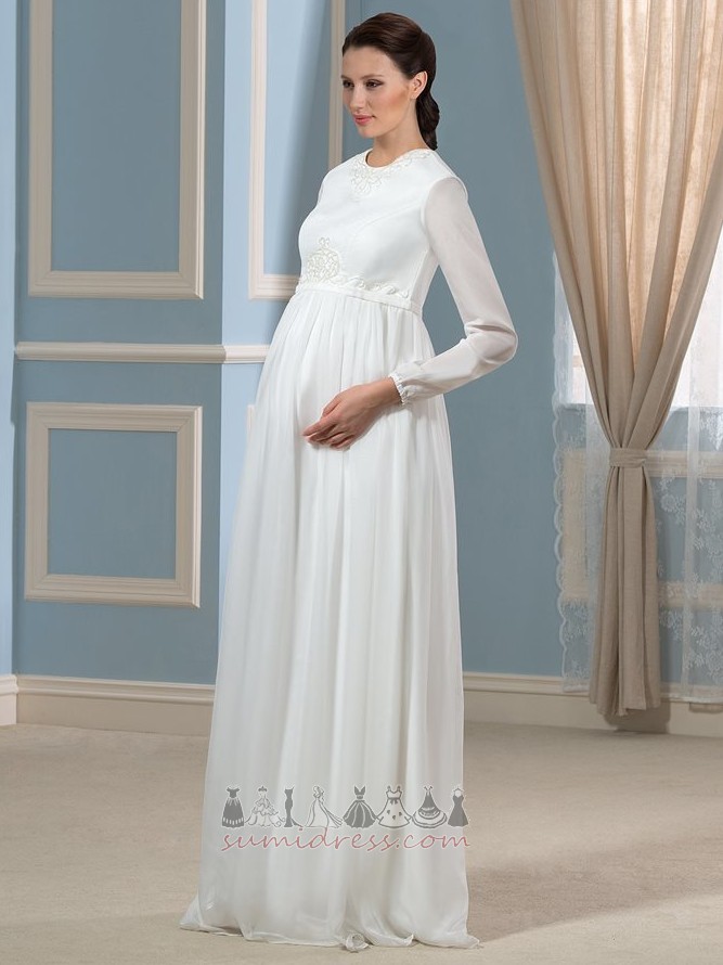 Kat uzunluğu Resmi t gömlek üçgen pli Annelik İmparatorluğu Düğün Elbise