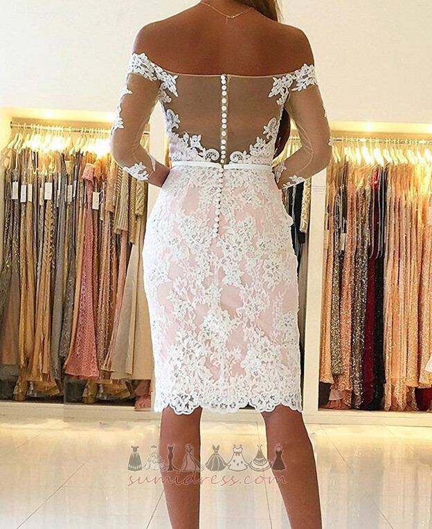 Knee Length Natural Waist Medium Lace Lace Overlay Sheath Cocktail gown
