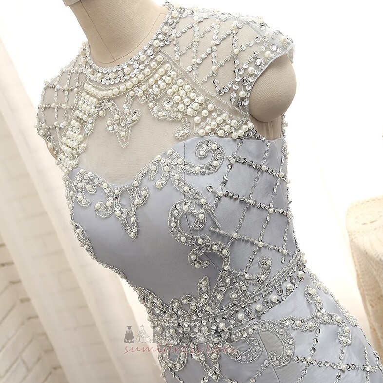 Коктейль платье Природные Талия лето Без рукавов драгоценность развальцовка Show / Performance