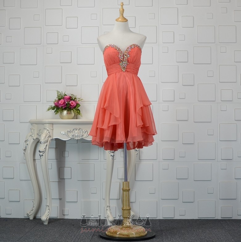 Коктейльные платье Шик & модерн Тонкие короткий весна драгоценностями лиф A-линия