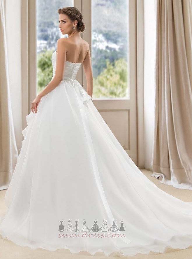 Kolsuz Sırtı açık Asimetrik Doğal belden basamaklı Basit Düğün Elbise