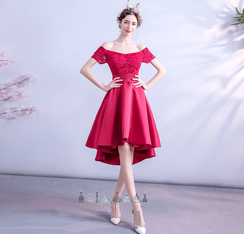 Kõrge madal Aplikatsioon Pidusöök Väljas Õlad Nöörimine Elegantne Ballile kleit