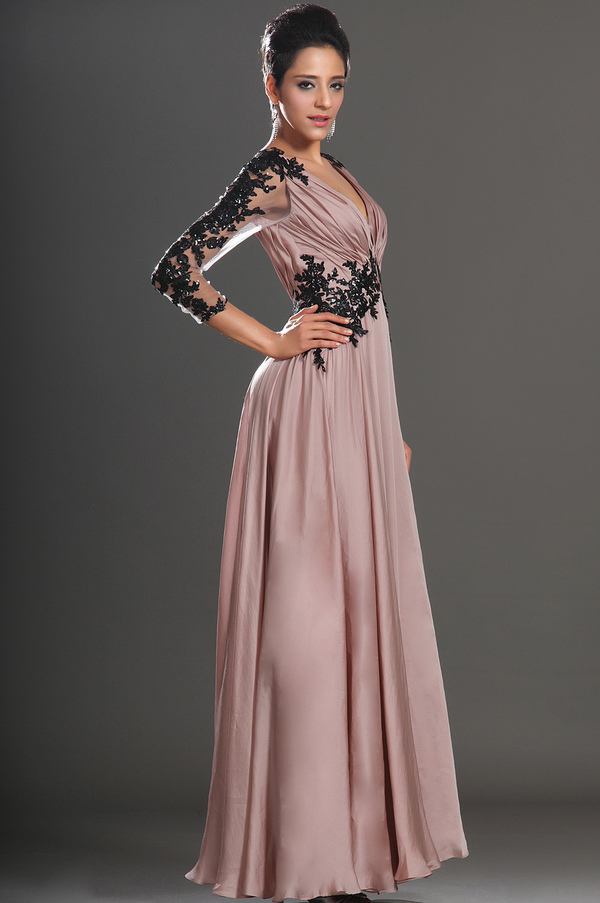 Korice Elegantan Srednji Čipka Prirodne struka Šifon Večernje haljina