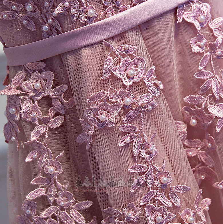 Kraalwerk Medium Mouwloos Huwelijk Prinses Natuurlijk Bruidsmeisje jurk