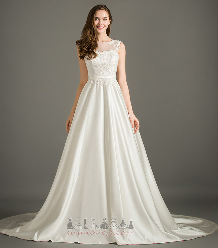 Krajka Střední pasu Elegantní Střední Krajkou Overlay A-Line Svatební šaty