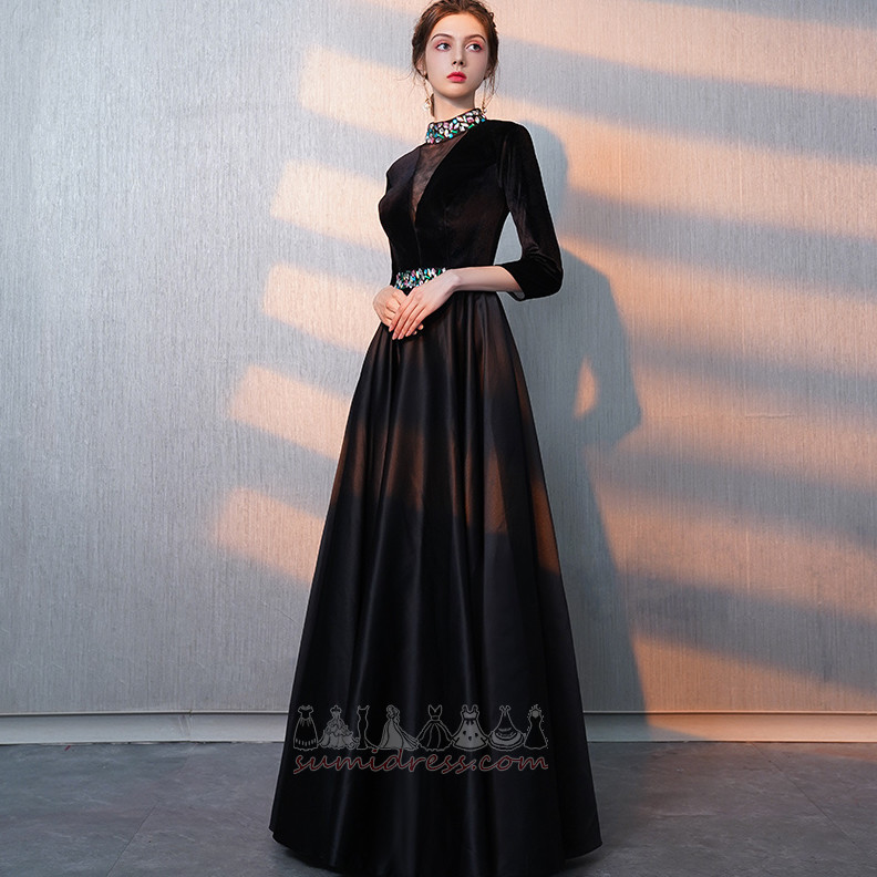 Kulkšnies ilgio Oficialus V-kaklo Vien atgal Vidutinis Puoštas Keltas suknelė