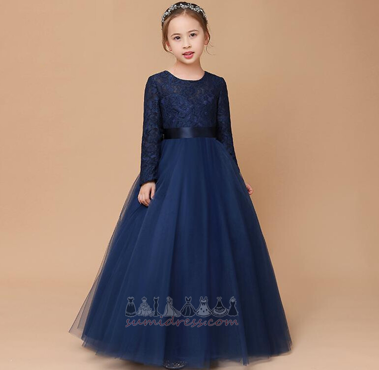 Lace Ankle Length Lace A-Line Fall Zipper Up Flower Girl Dress