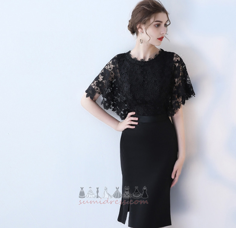 Lace Knee Length Loose Sleeves Party Medium Chic Cocktail Dress