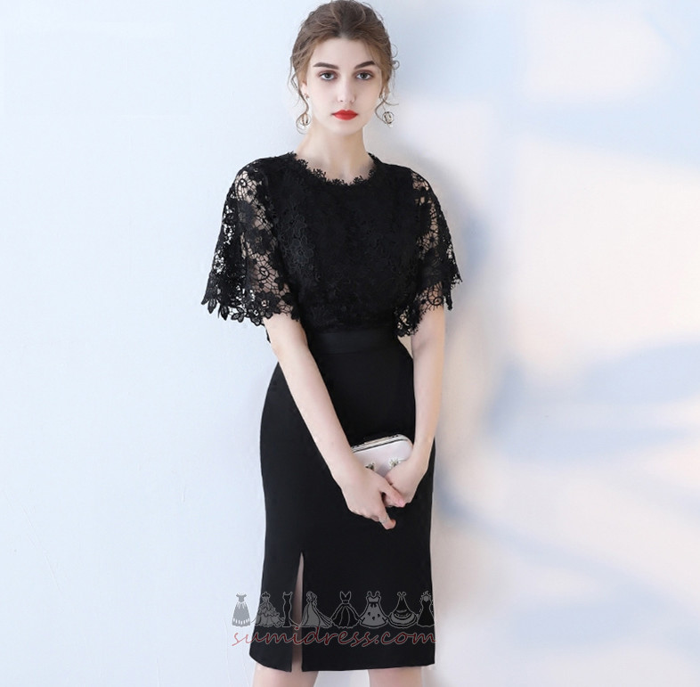 Lace Knee Length Loose Sleeves Party Medium Chic Cocktail Dress