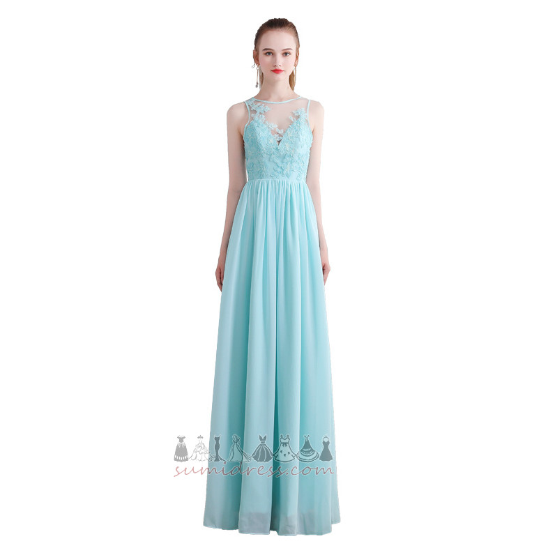 Lace Lace Overlay Elegant Natural Waist Floor Length A-Line Bridesmaid Dress