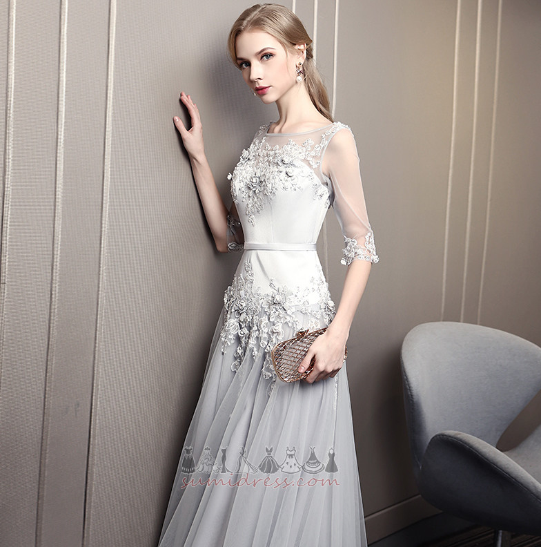 Lace Overlay Fall Backless Long Lace A-Line Evening Dress