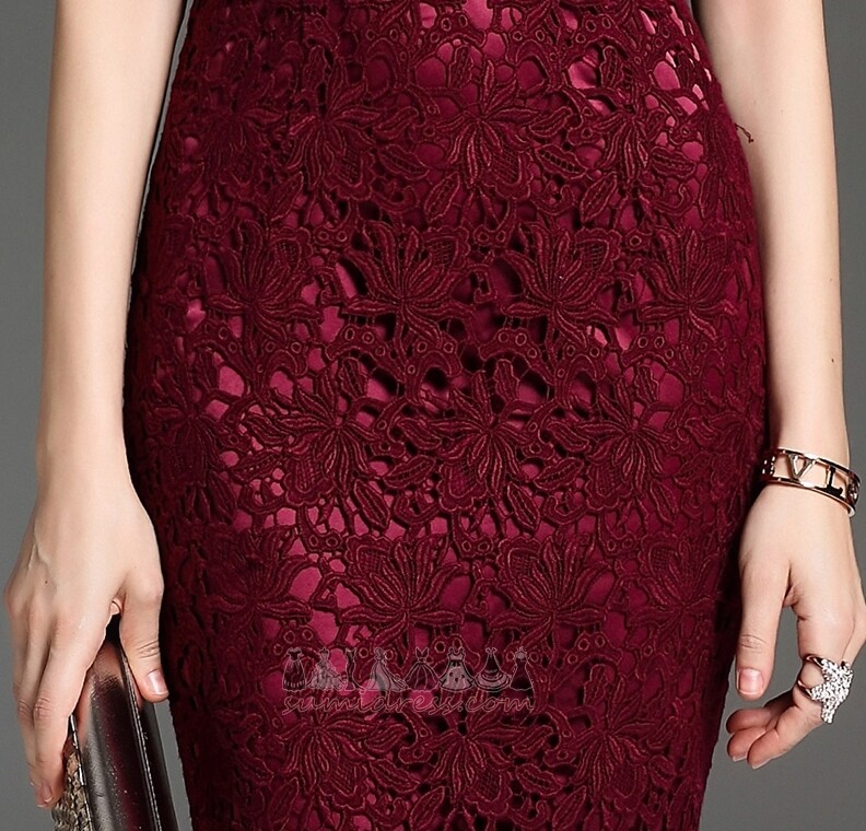 Lace Overlay Lace Ball Elegant Knee Length Lace Evening Dress