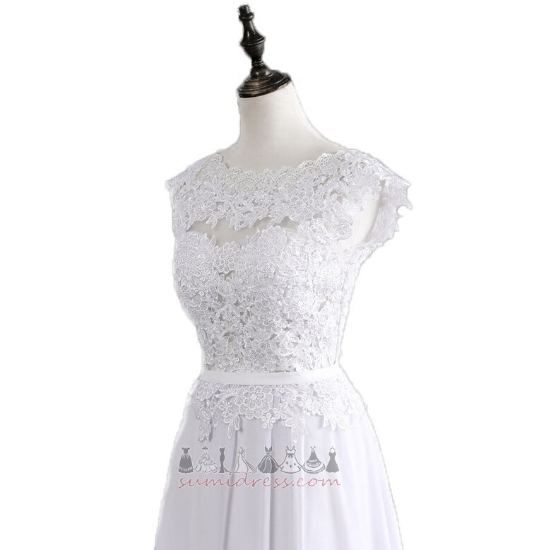 Lace Sleeveless Lace Backless Natural Waist Summer Wedding Dress