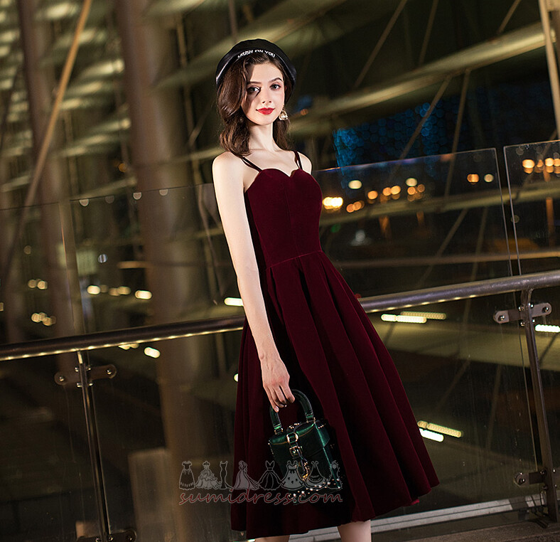Lace-up A-Line Spaghetti Straps Winter Sweep Train Draped Evening Dress