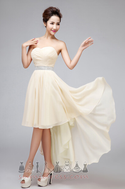 Lace-up Draped Asymmetrical Wedding Spring Sleeveless Cocktail Dress