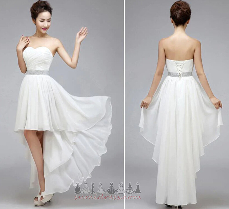 Lace-up Draped Asymmetrical Wedding Spring Sleeveless Cocktail Dress