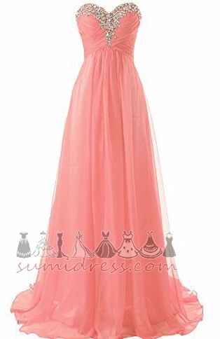 Lace-up Fall A-Line Sleeveless Jewel Bodice Beading Evening Dress
