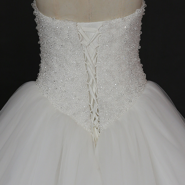 Lace-up Hall Fall Tulle Princess Vintage Wedding Dress