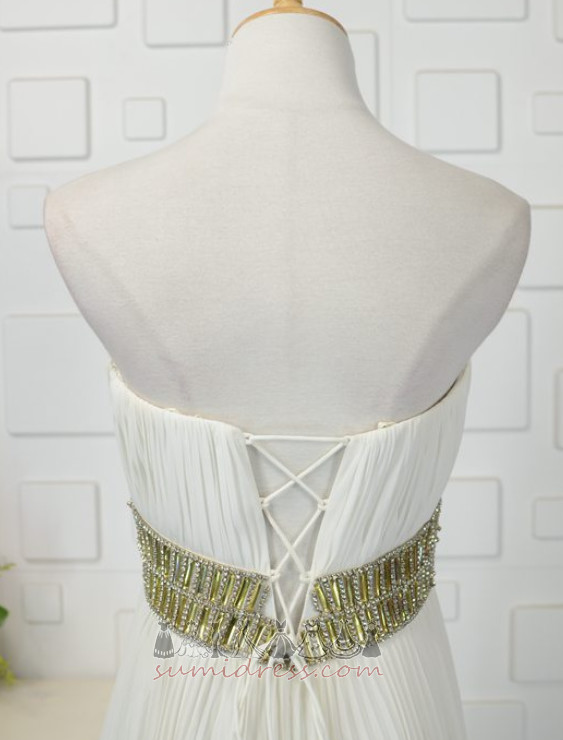 Lace-up Hemline Asymmetrical Natural Waist Chiffon Sleeveless Evening Dress