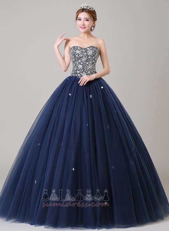 Lace-up Hourglass Ceremony Sequined Sweep Train Natural Waist Quinceanera Dress