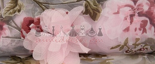 Lang Geaccentueerde rozet Tule A-Lijn Elegante Strapless Avondjurk