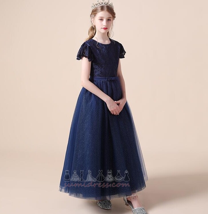 Laza ujjú Ékszer Party Boka hossz Elegáns Csipke Kislány ruha