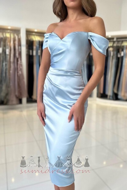 Lihtne Lühikeste varrukatega Tõmblukk kuni Draped Looduslik talje Kokteili kleit