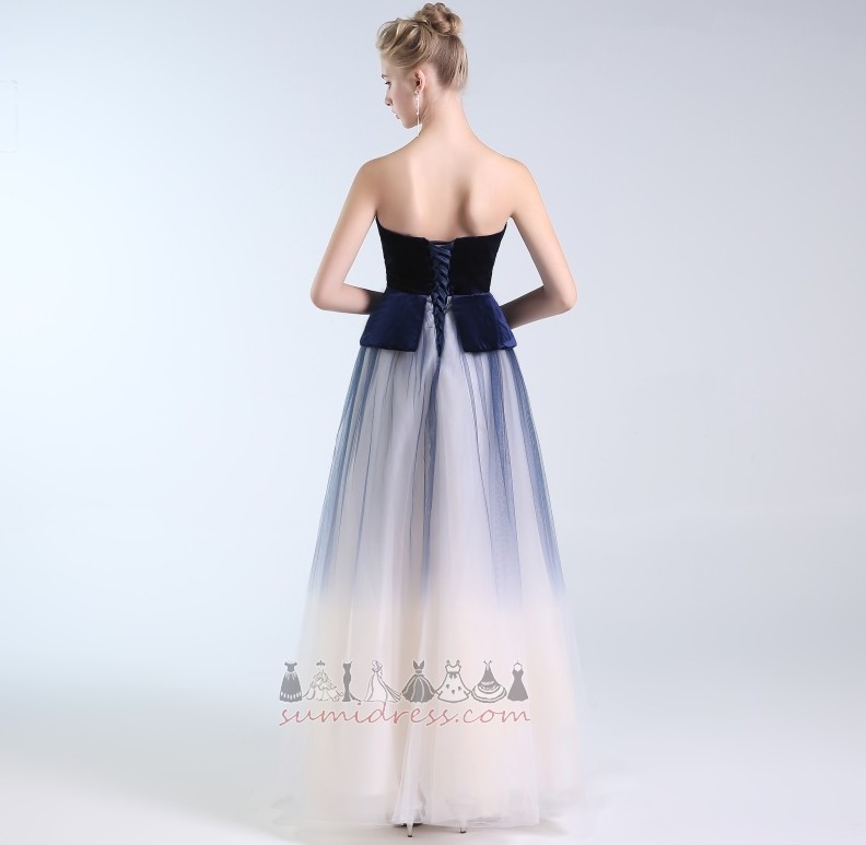 Линија без рукава једноставан засечен средњи Природни Струк Матурску хаљину