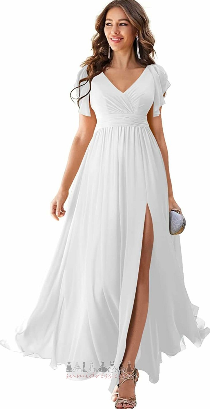 лінія довжина щиколотки природні Талія Куля вільні рукава V-подібним вирізом Вечірня сукня