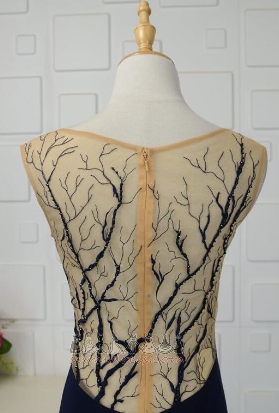 Линия V-образно деколте Шик Спандекс Пролет Природен кръста вечерна рокля