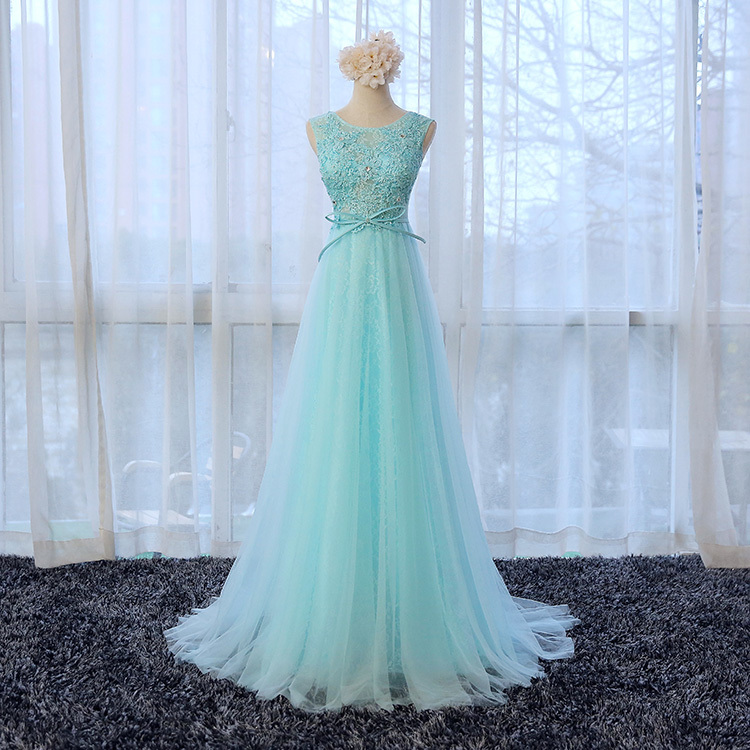 Long Lace Lace Elegant Natural Waist Sleeveless Evening Dress