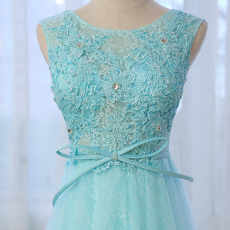 Long Lace Lace Elegant Natural Waist Sleeveless Evening Dress