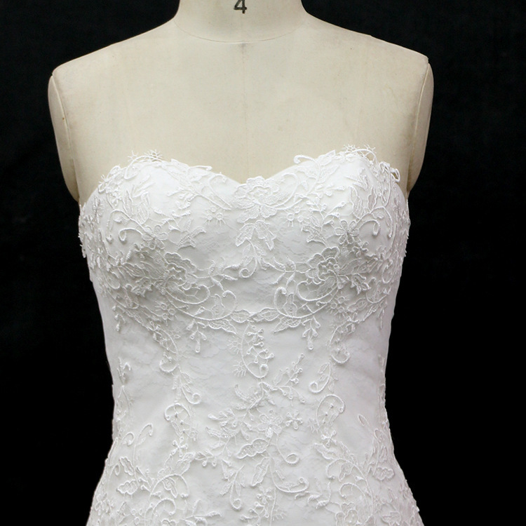 Long Lace Sweetheart Hall Vintage Spring Wedding skirt