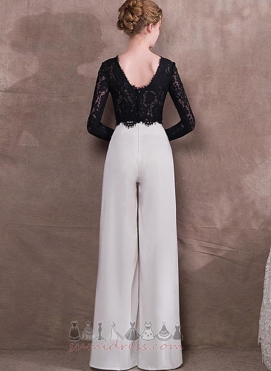 Long Sleeves Elegant Spandex Ankle Length Zipper Up Petite Evening Dress