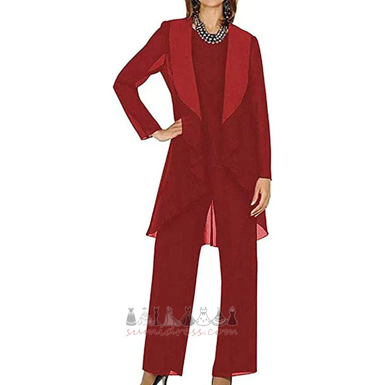 Long Sleeves Formal Party Suit T-shirt Ankle Length Pants Suit Mother Dresses