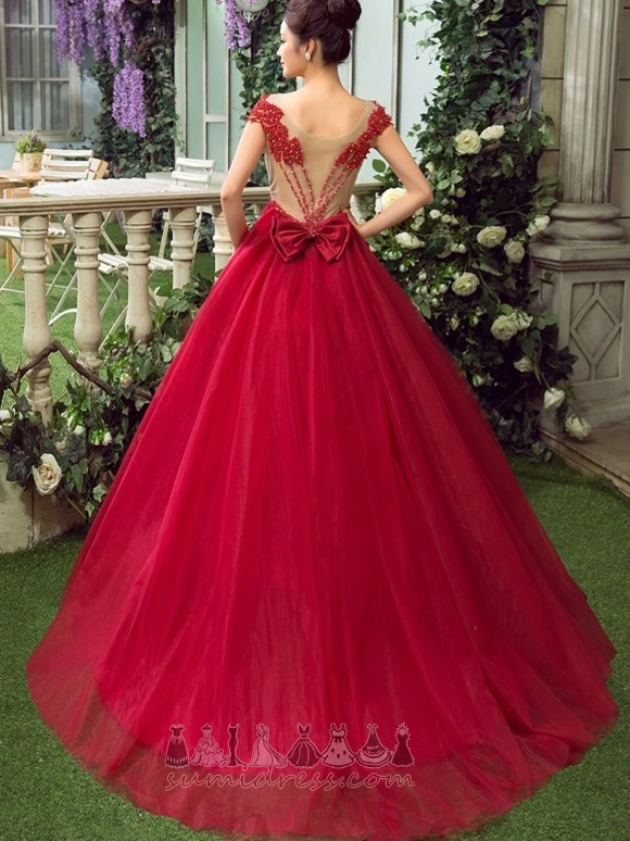 Long Sweep Train Fall Triangle pleat Tulle A-Line Quinceanera Dress
