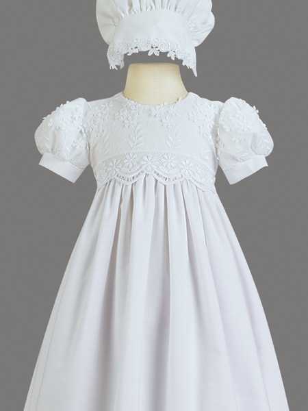 Lühikeste varrukatega Kõrge kaetud Pouf varrukad Printsess Beaded Belt Ristimine kleit