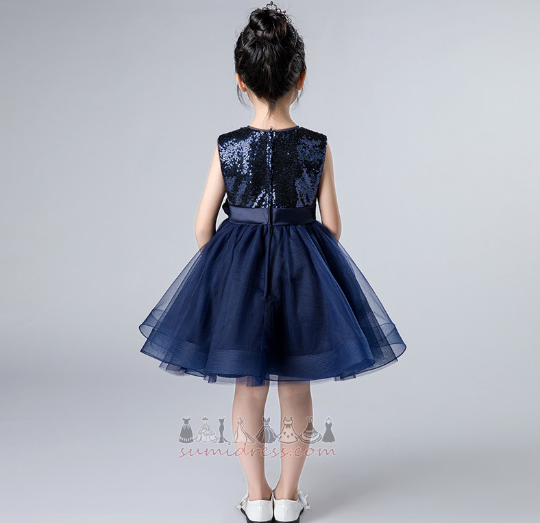 mała dziewczynka sukienka na suwak Naturalne talii elegancki Linia A Ślub Cekinowe gorset