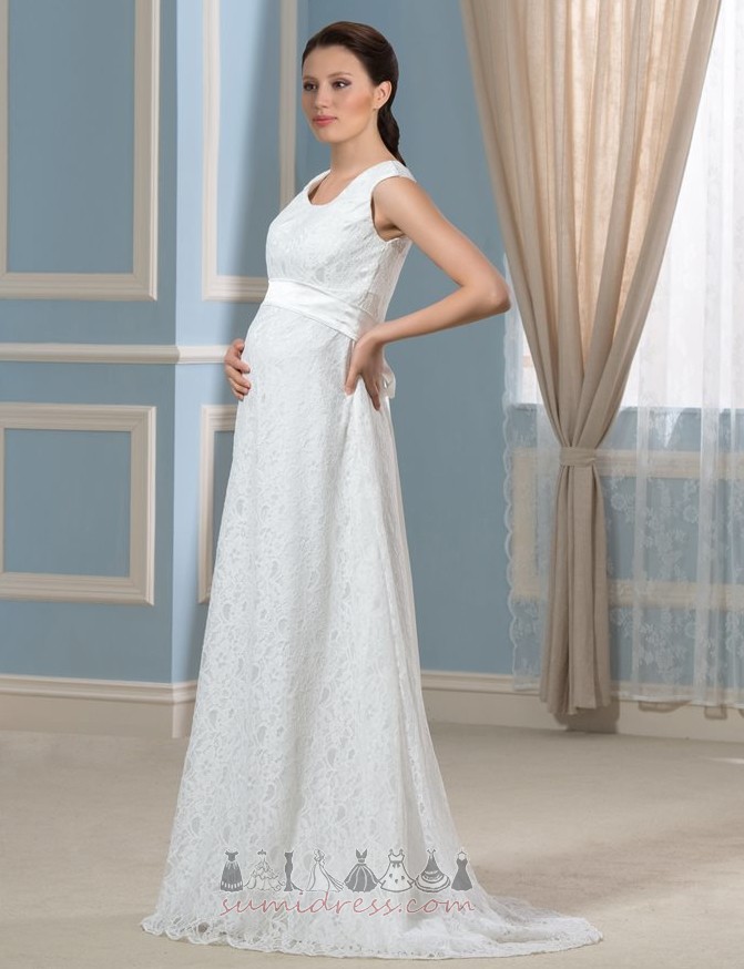 Maternity Empire Waist Winter Simple High Covered Bow Wedding Dress