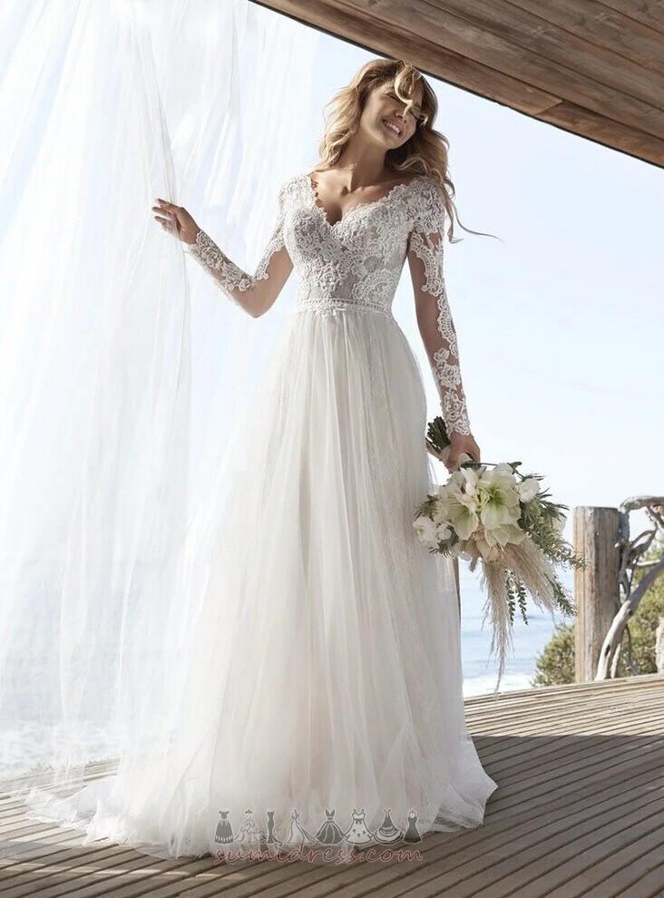 Medium A-Line Applique Summer Floor Length Natural Waist Wedding skirt