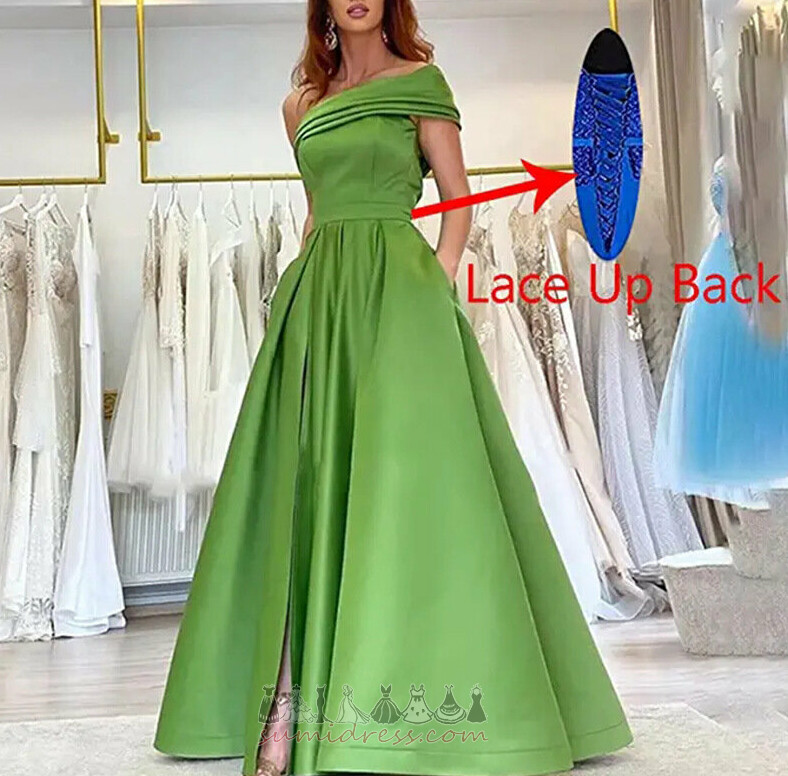 Medium Höst försäljning A-linjeformat Draperad Elegant balklänning