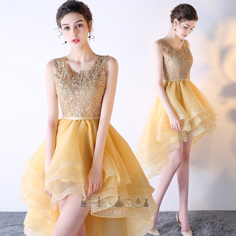 Medium Lace Keyhole Back Hemline Asymmetrical Asymmetrical Glamorous Prom gown