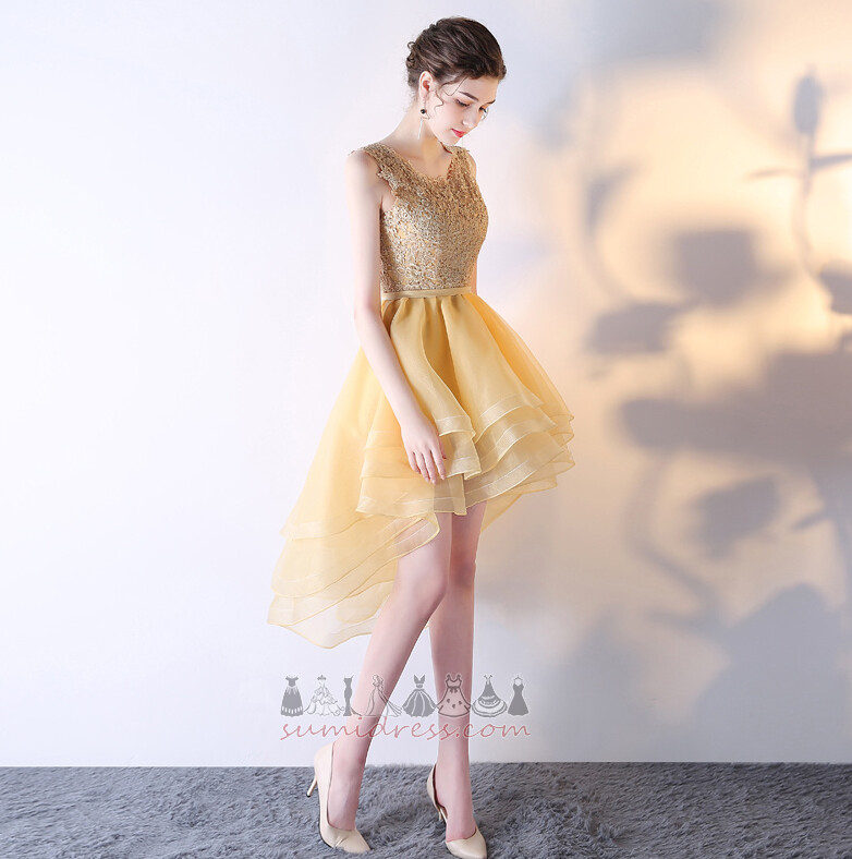 Medium Lace Keyhole Back Hemline Asymmetrical Asymmetrical Glamorous Prom gown
