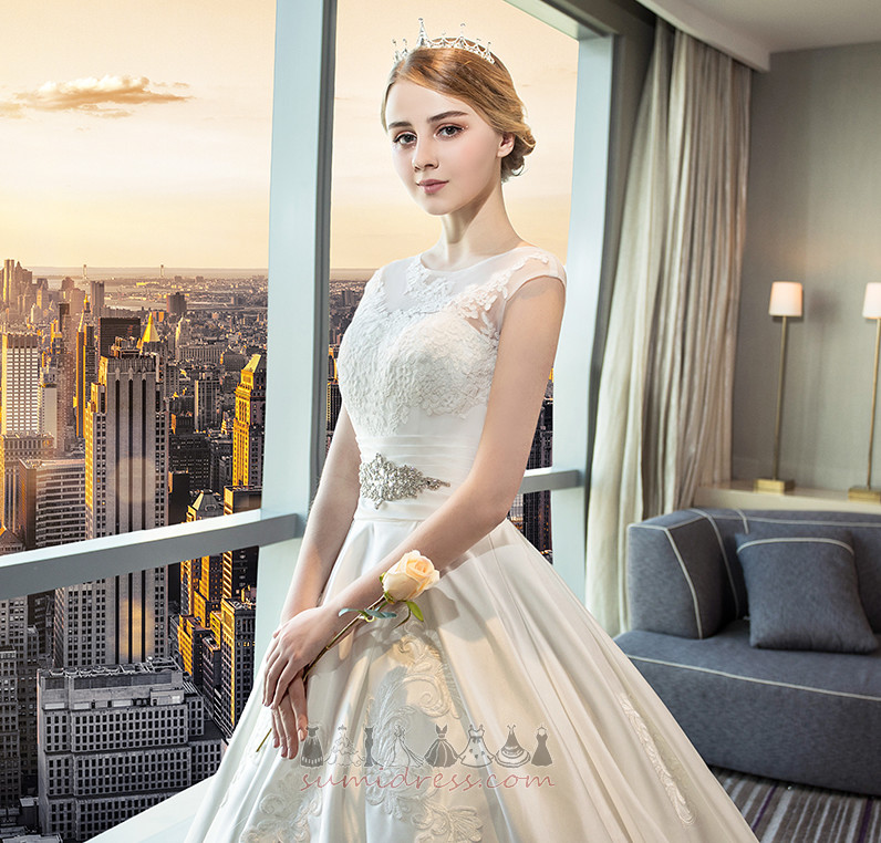 Medium Long A-Line Formal Natural Waist Hall Wedding Dress