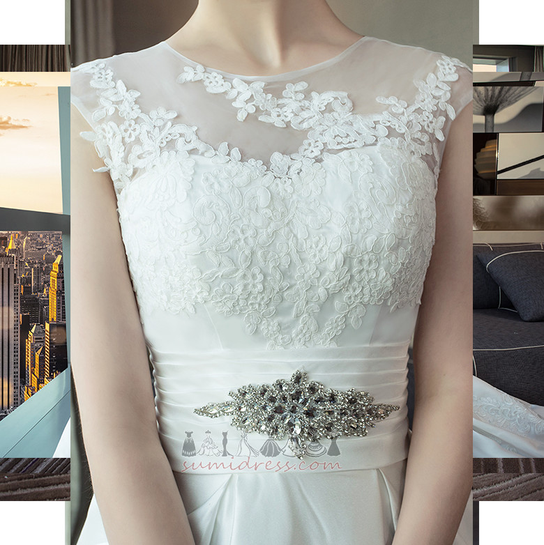 Medium Long A-Line Formal Natural Waist Hall Wedding Dress