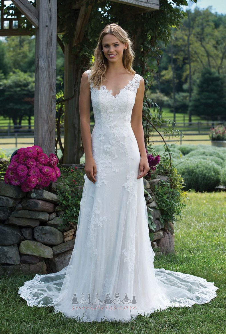 Medium Natural Waist Lace Lace Long A-Line Wedding Dress