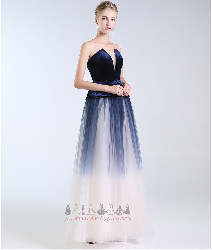 Medium Notched Sleeveless Simple Natural Waist A-Line Prom Dress