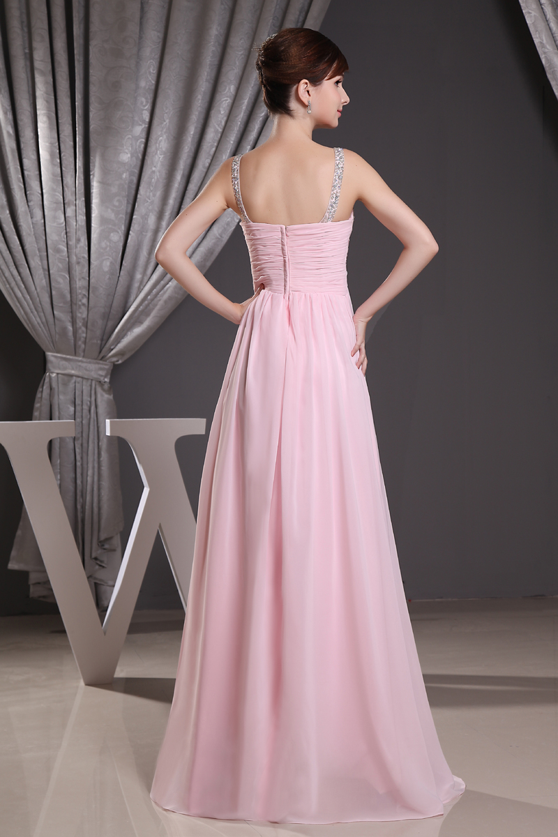 Medium Sikning Lynlås Empire talje Elegant Chiffon Aften kjole