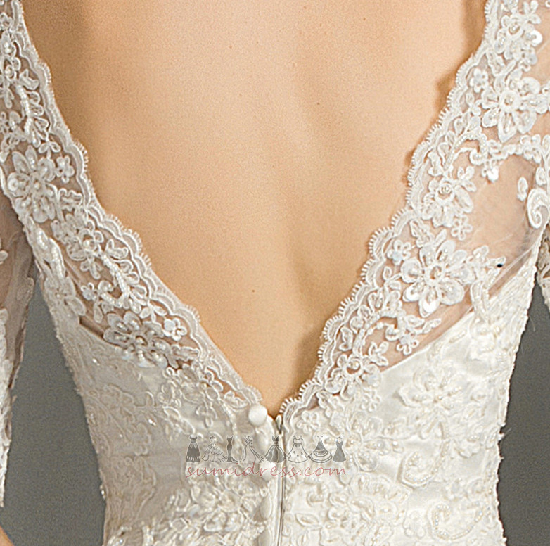 Medium Tulle Natural Waist Zipper Up Lace Overlay Mermaid Wedding Dress