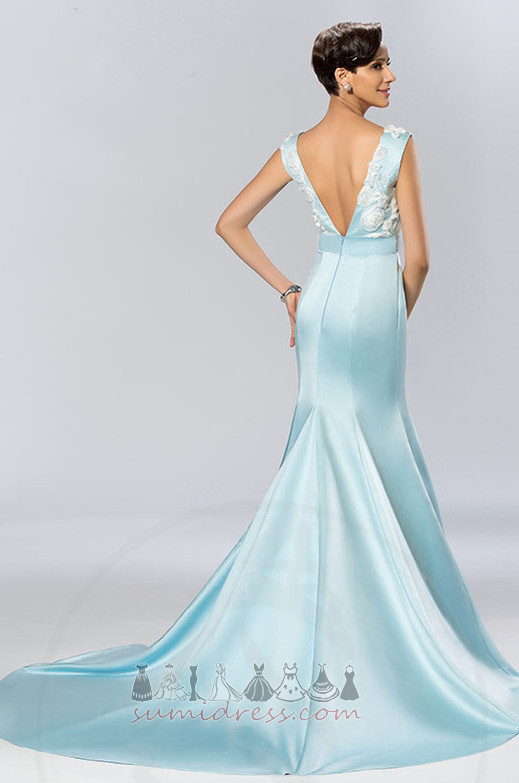 Merineitsi Looduslik talje V-kaelus Keskmine Pikk Satiin Peokleit